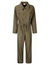 P.a.r.o.s.h Straight-leg Jumpsuit In Olive Green