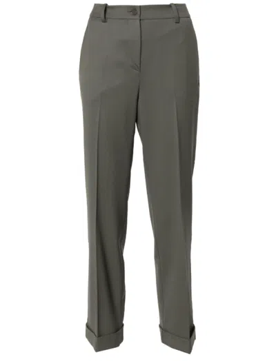 P.A.R.O.S.H KHAKI TAILORED VIRGIN WOOL-BLEND TROUSERS