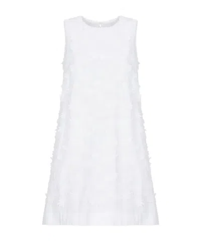 P.a.r.o.s.h Kleid Mit Blumenstickerei In White