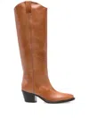 P.a.r.o.s.h Knee-high Leather Boots In Brown