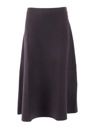 P.a.r.o.s.h Knee-length A-line Skirt With Minimalist Design In Purple