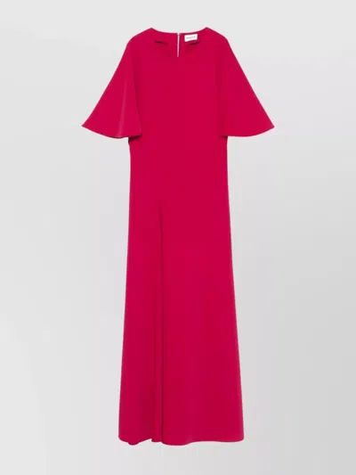 P.a.r.o.s.h Knee Length Dress Flutter Sleeves In Pink