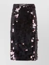 P.a.r.o.s.h Knee-length Skirt Featuring Sequin Embellishment In Brown