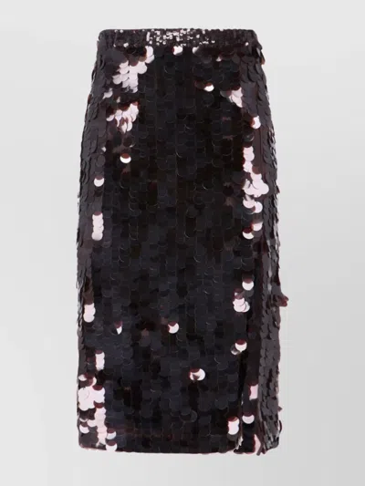 P.A.R.O.S.H KNEE-LENGTH SKIRT FEATURING SEQUIN EMBELLISHMENT