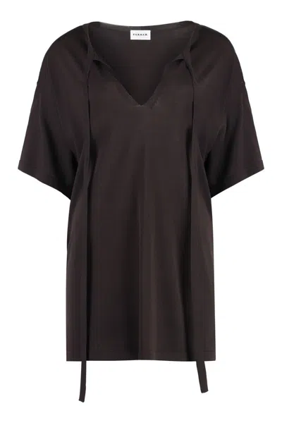P.a.r.o.s.h . Knit Blouse In Brown