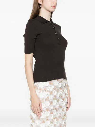 P.a.r.o.s.h Parosh Knit Powder Woman Brown In Black