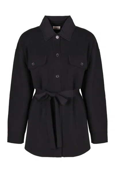 P.a.r.o.s.h . Knit Shirt With Belt In Blue