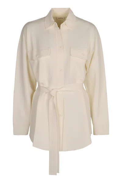 P.a.r.o.s.h Knit Shirt With Belt In Panna