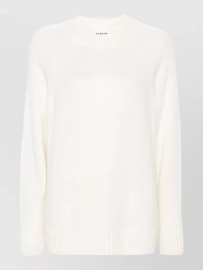 P.a.r.o.s.h Knit Top Crew Neck Raglan Sleeves In White