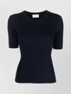P.a.r.o.s.h Ribbed Short Sleeves Pullover In Blue