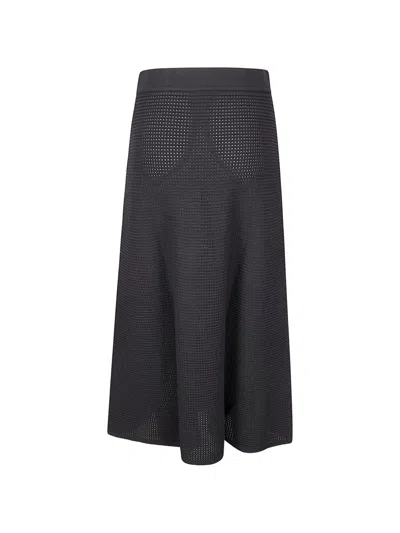 P.a.r.o.s.h Knitted A-line Skirt In Black