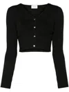 P.a.r.o.s.h Parosh Knitted Cropped Sweater In Black