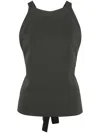 P.a.r.o.s.h Knitted Halterneck Top In Grey