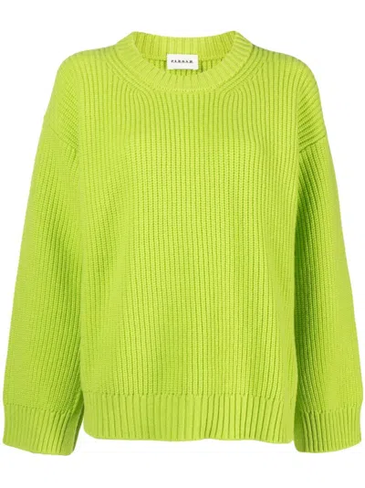 P.a.r.o.s.h Knitted Long-sleeve Wool Jumper In Green