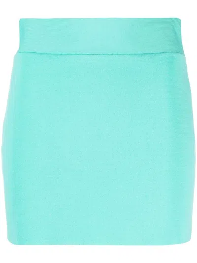 P.a.r.o.s.h Knitted Mini Skirt In Green