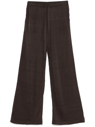 P.a.r.o.s.h Knitted Palazzo Pants In Brown