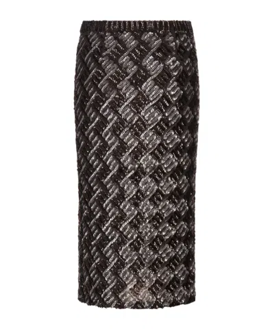 P.a.r.o.s.h Knitted Skirt In Brown