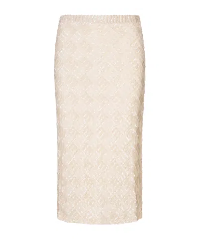 P.a.r.o.s.h Knitted Skirt In Neutral