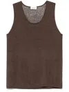 P.a.r.o.s.h Knitted Tank Top In Brown