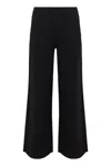 P.a.r.o.s.h Black Pants With High Elastic Waist In Wool And Cashmere Woman In Black