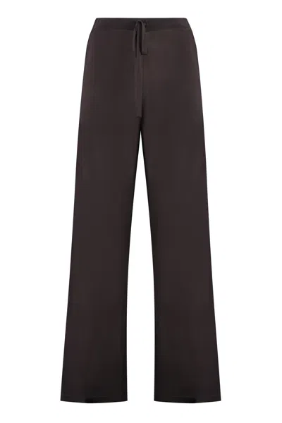 P.a.r.o.s.h Knitted Trousers In Brown