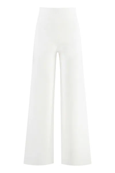 P.a.r.o.s.h . Knitted Trousers In Panna