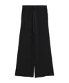 P.a.r.o.s.h Wide-leg Knitted Trousers In Black