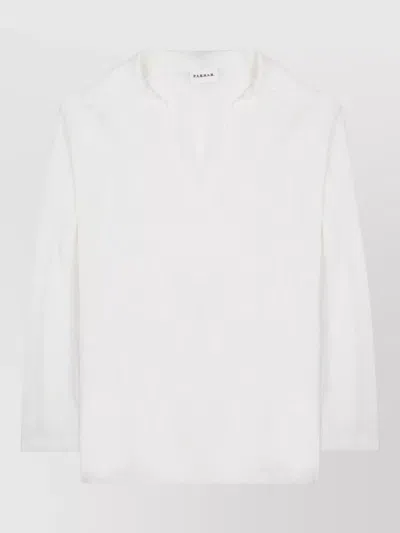 P.a.r.o.s.h P. A.r. O.s. H. Linen-viscose T-shirt For Women Ss26 In White