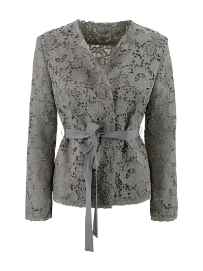 P.a.r.o.s.h Lace Jacket In Gray