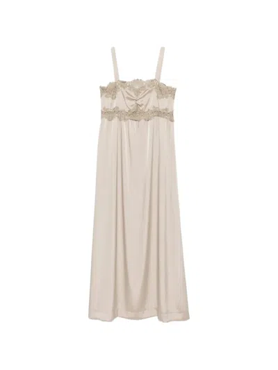 P.a.r.o.s.h Lace Long Maxi Dress In Multi