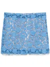 P.a.r.o.s.h Lace Mini Skirt In Blue