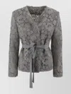 P.a.r.o.s.h Lace Detailed Tie-waist Jacket