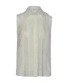 P.a.r.o.s.h Lace-panelling Sleveless Blouse In Gray