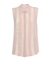 P.a.r.o.s.h Lace-panelling Sleveless Blouse In Pink