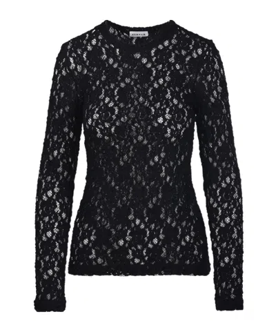 P.A.R.O.S.H LACE SEMI-SHEER TOP