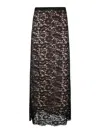 P.a.r.o.s.h Floral-lace Maxi Skirt In Black