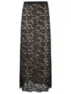 P.a.r.o.s.h Floral-lace Maxi Skirt In Black