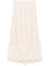 P.a.r.o.s.h Lace Skirt In Neutrals