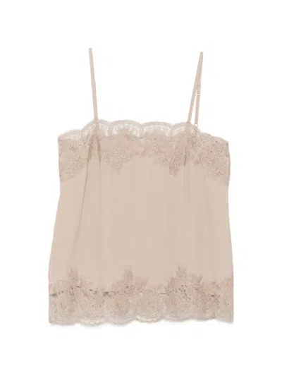 P.a.r.o.s.h Lace-trim Camisole Top In Neutral