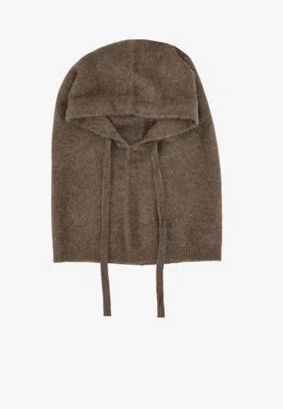 P.a.r.o.s.h Lacoon Drawstring Balaclava In Brown