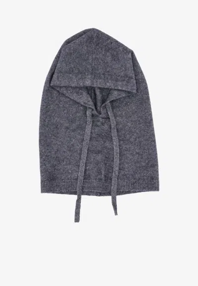 P.a.r.o.s.h Lacoon Drawstring Balaclava In Gray