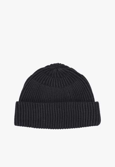 P.a.r.o.s.h Lady Bird Wool Knit Beanie In Black
