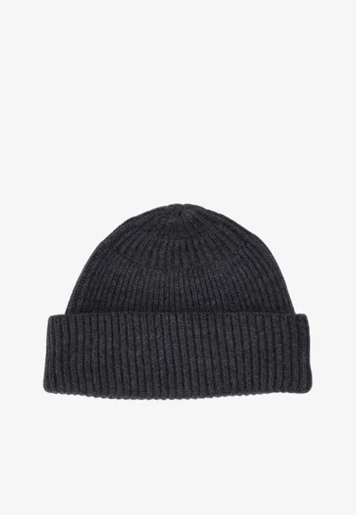 P.a.r.o.s.h Lady Bird Wool Knit Beanie In Gray