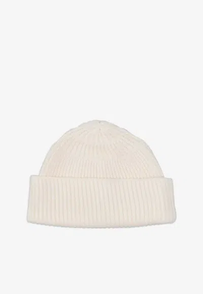 P.a.r.o.s.h Lady Bird Wool Knit Beanie In White