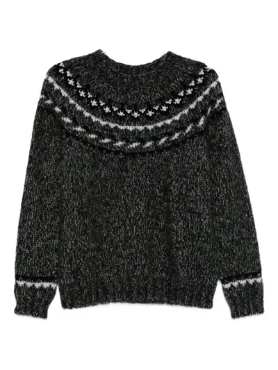 P.a.r.o.s.h Laila Crew-neck Sweater In Black