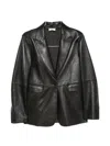 P.a.r.o.s.h Parosh Lamb Leather Blazer In Black