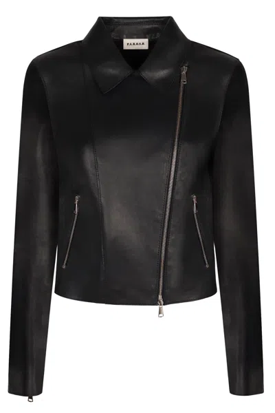 P.a.r.o.s.h Parosh Lambskin Jacket In Black
