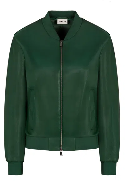 P.a.r.o.s.h Parosh Lambskin Jacket In Green