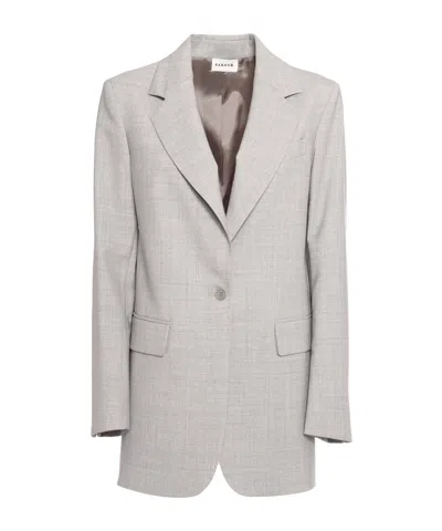 P.a.r.o.s.h Lapel Button Suit Jacket In Gray