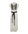 P.a.r.o.s.h Long Chemisier With Sequined Plastron In White